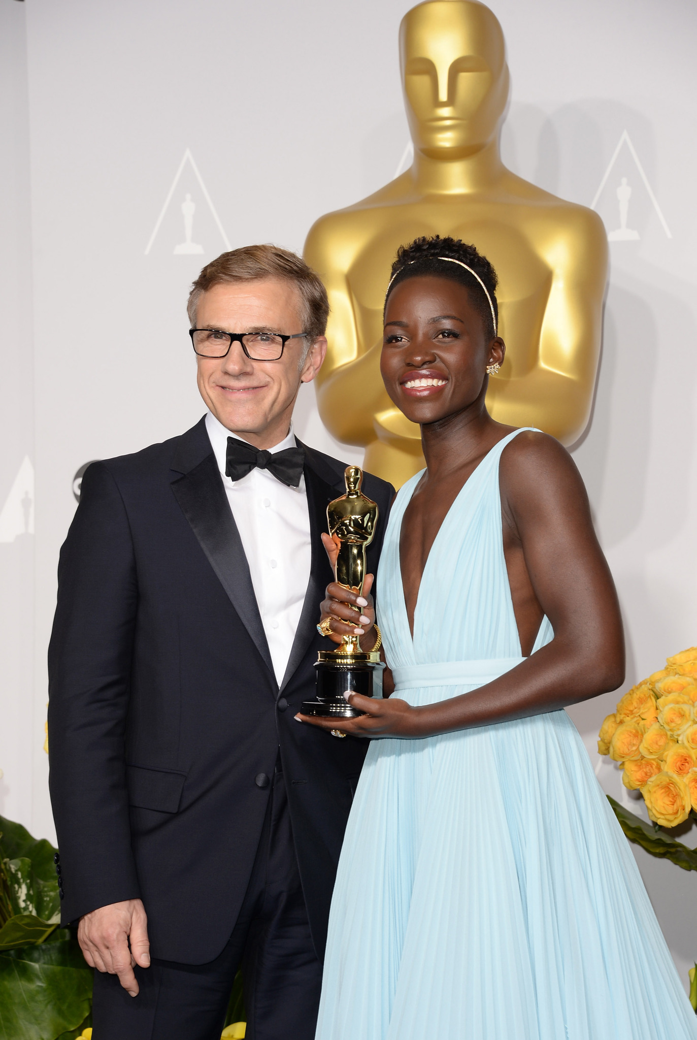 Christoph Waltz and Lupita Nyong'o