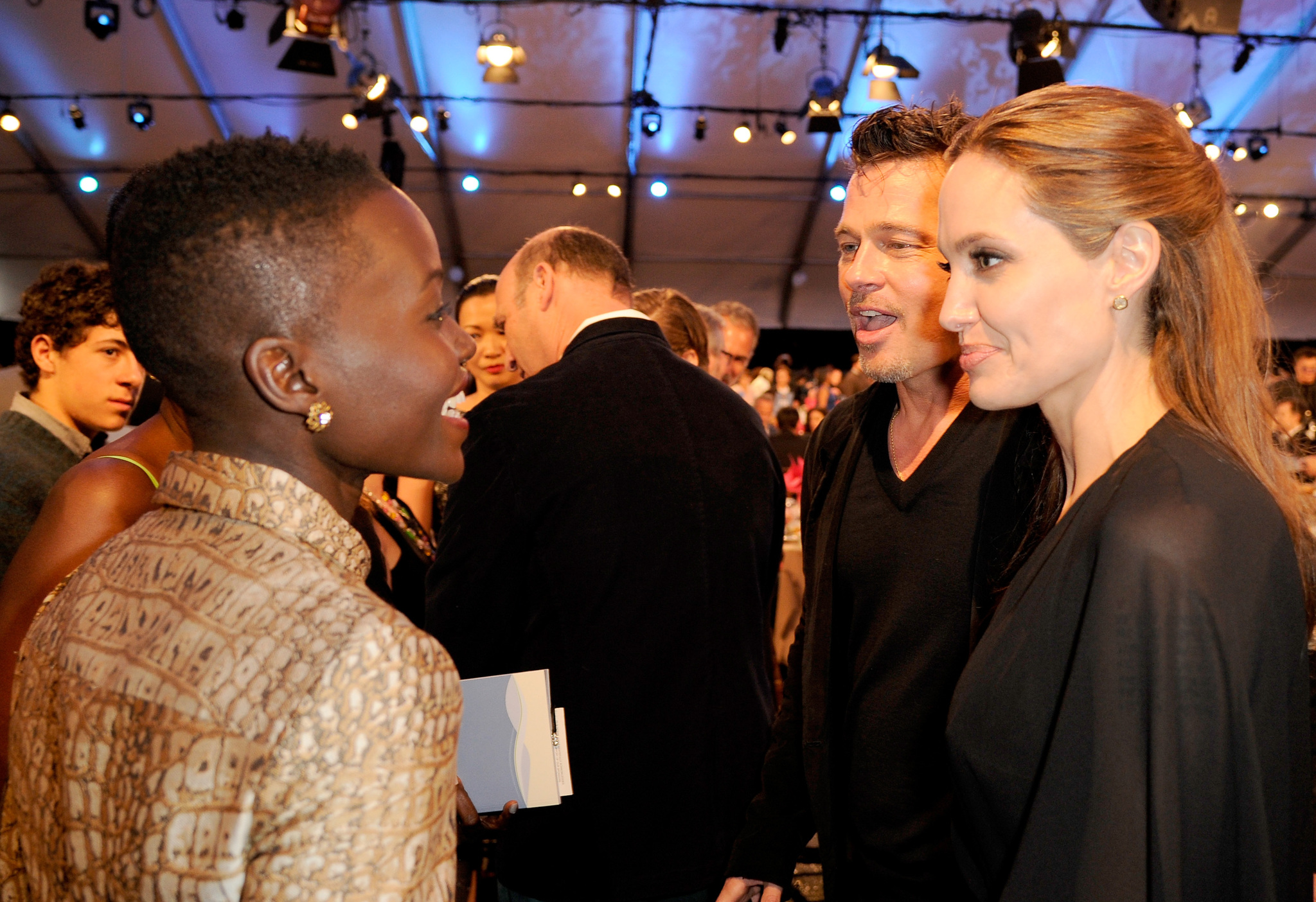 Brad Pitt, Angelina Jolie and Lupita Nyong'o