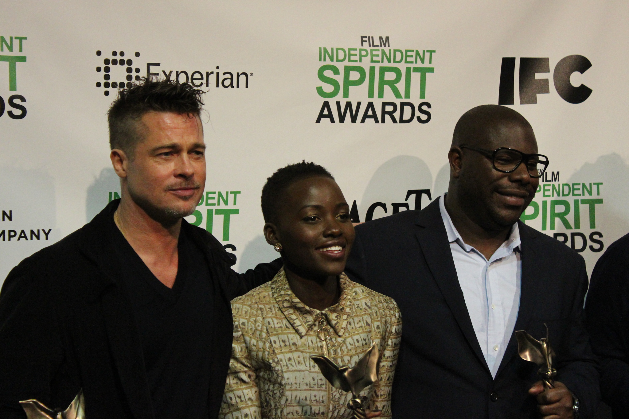 Brad Pitt, Lupita Nyong'o and Steve McQueen