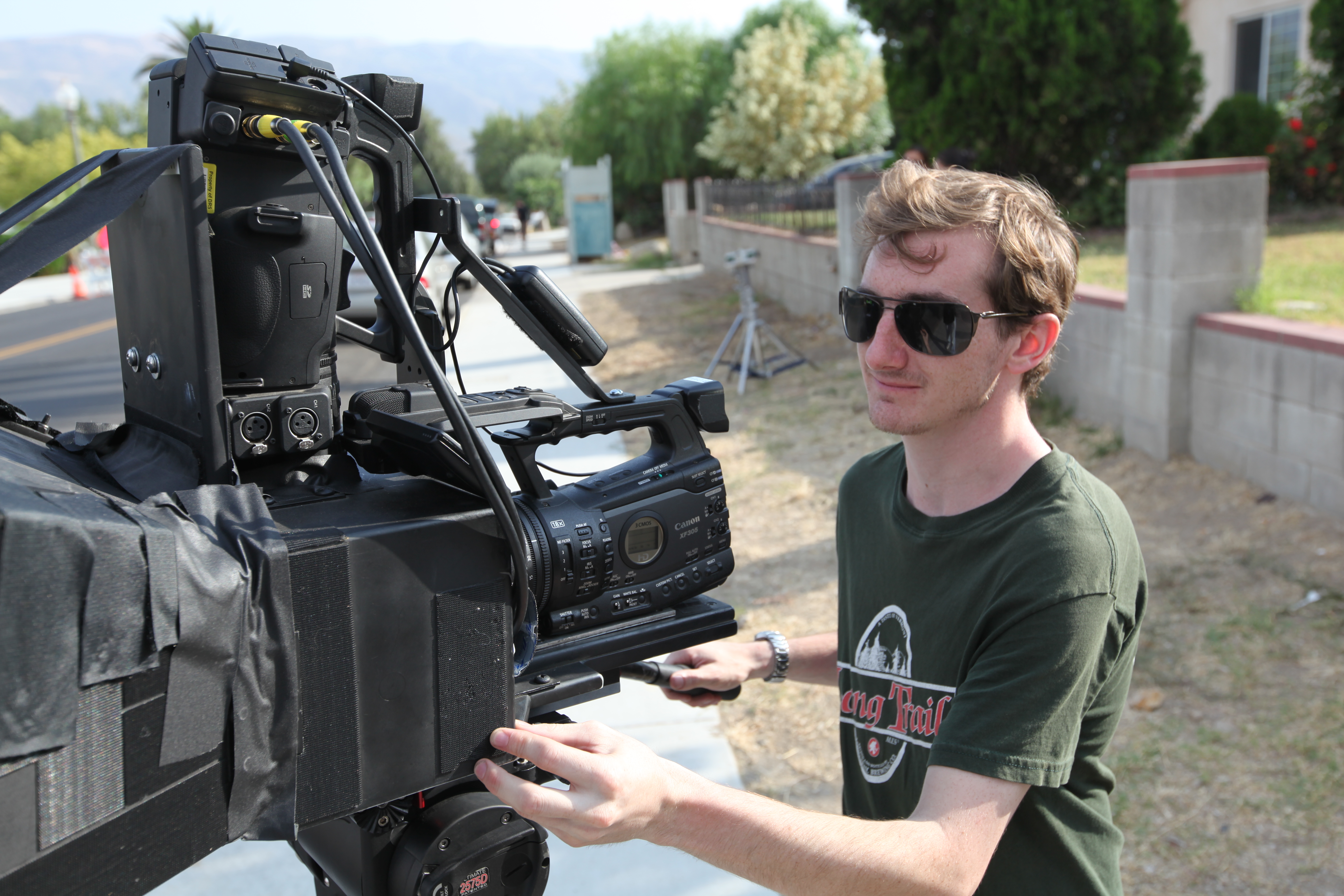 Tim with a 3D Beamsplitter Rig.