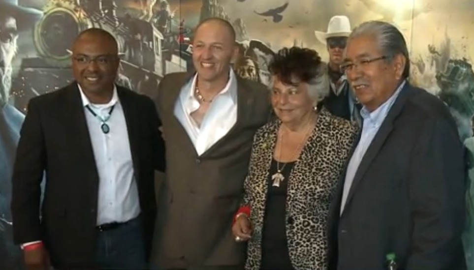 Me and Ladonna Harris, Laguna Governor Richard Luarkie and Arthur Allison at the screening of 'The Lone Ranger'