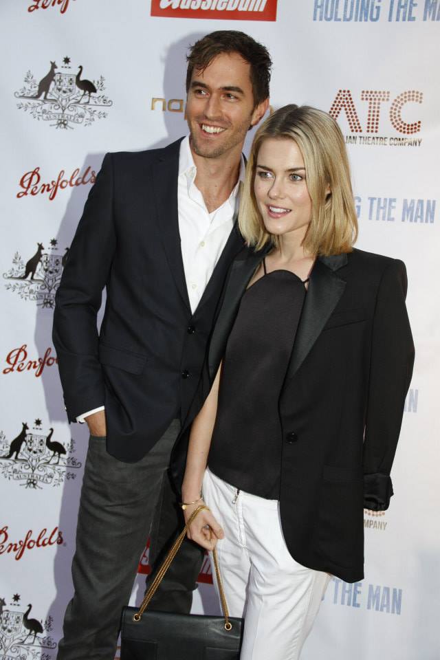 'Holding the Man' lead actor Adam J. Yeend accompanied by Rachael Taylor at the Media Launch for The Australian Theater Company in Los Angeles' April 23rd, 2014.