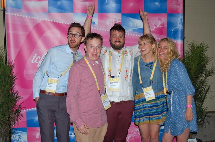 Spencer Houck, Jeff Rosenberg, Jordan Kenneth Kamp, Larisa Oleynik & Mimi Michaels at Michael Moore's Traverse City Film Festival for the premiere of Orenthal: The Musical.