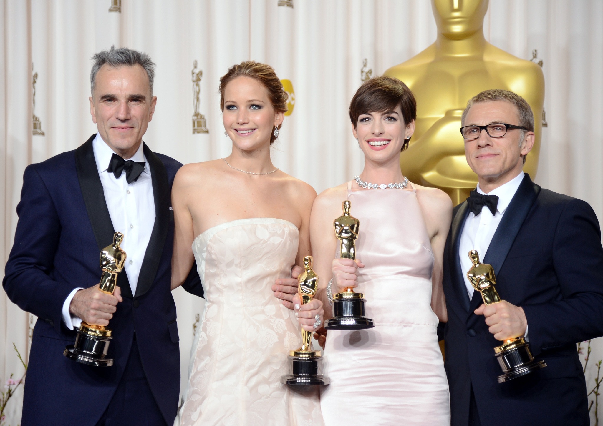 Daniel Day-Lewis, Anne Hathaway, Christoph Waltz and Jennifer Lawrence