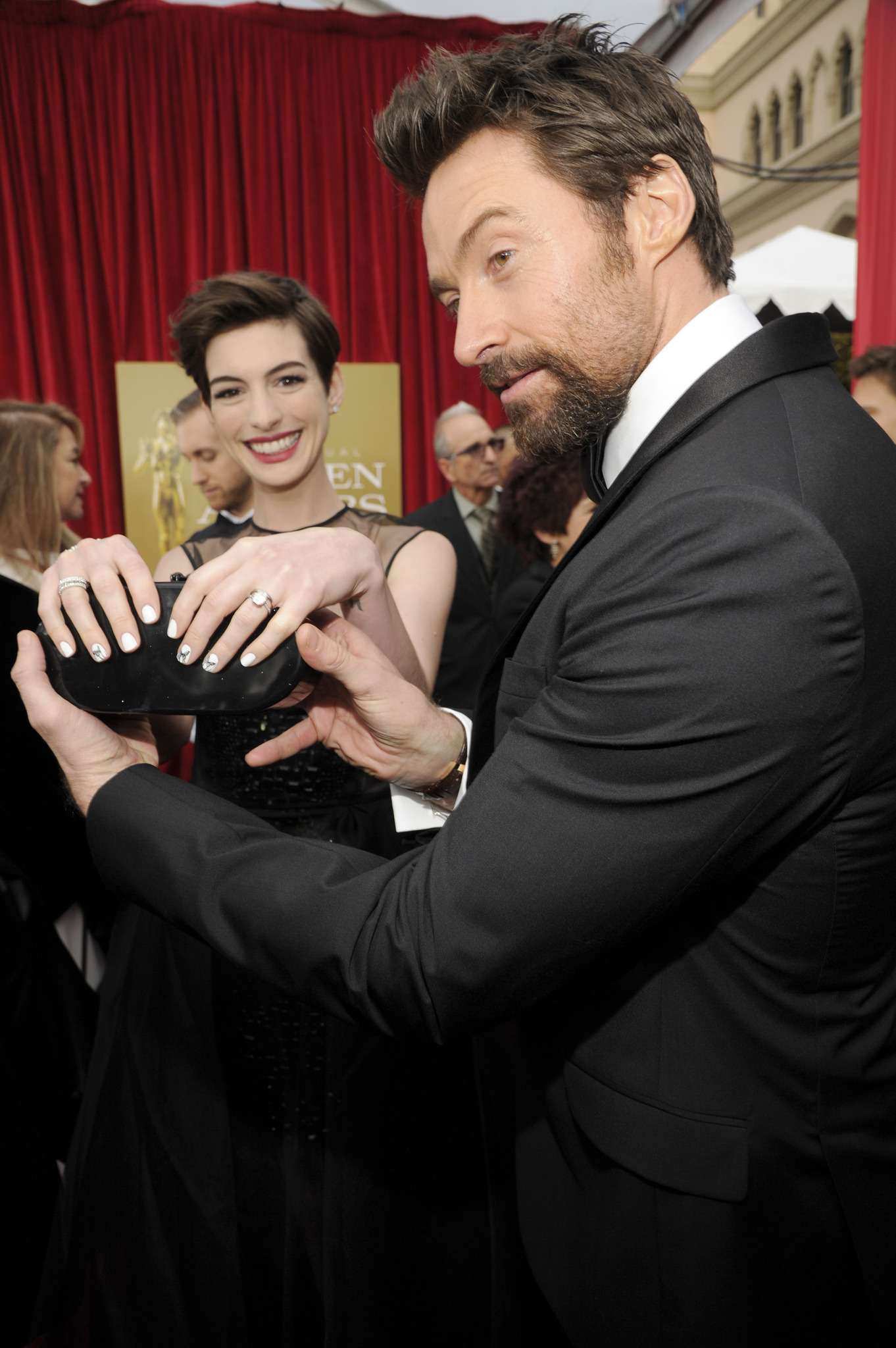 Anne Hathaway and Hugh Jackman