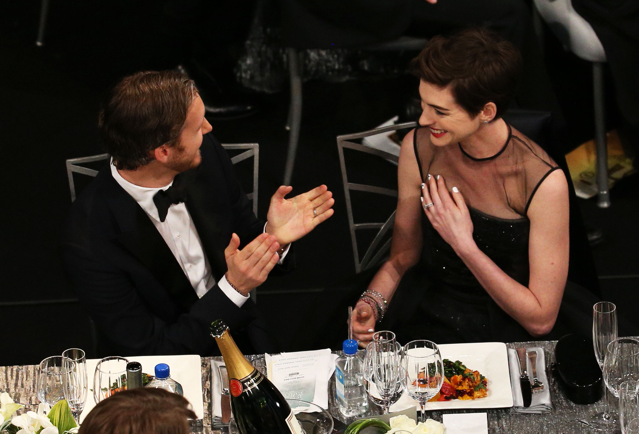 Anne Hathaway and Adam Shulman