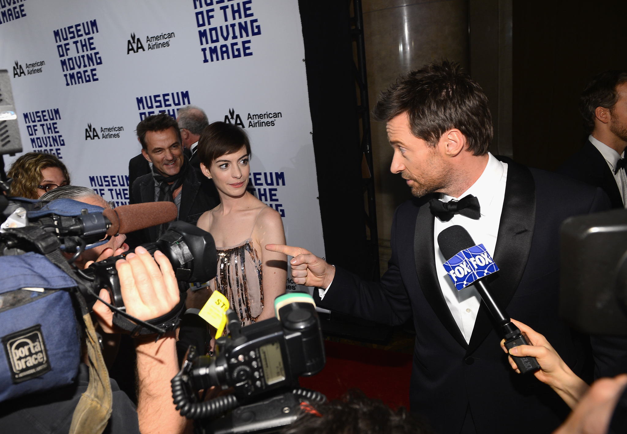 Anne Hathaway and Hugh Jackman