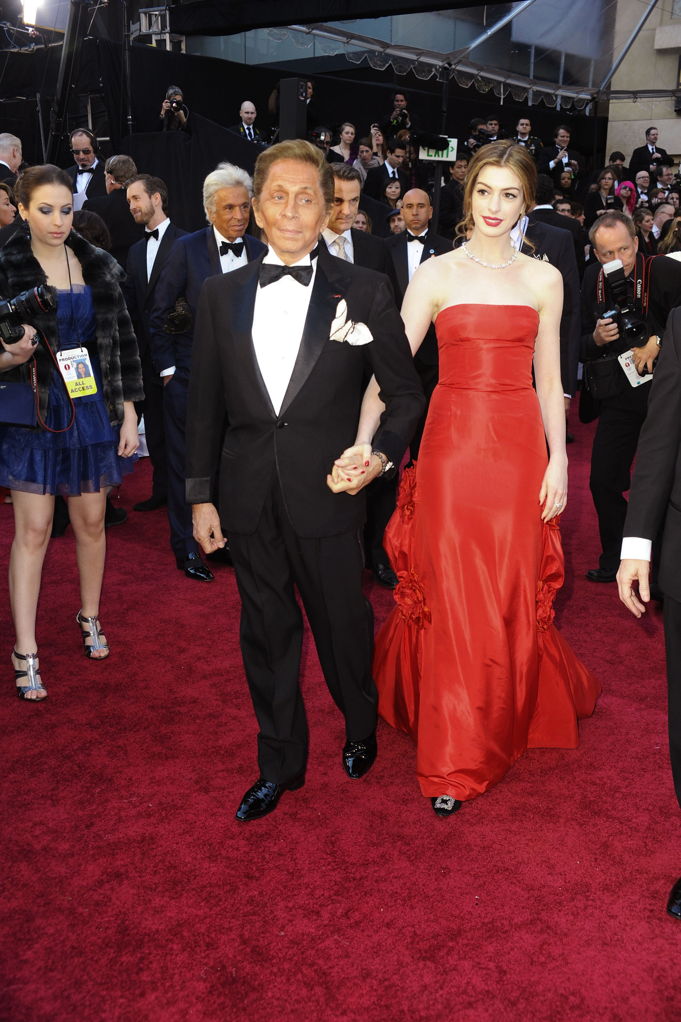 Anne Hathaway and Valentino Garavani