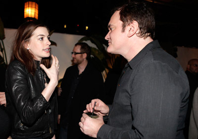 Quentin Tarantino and Anne Hathaway