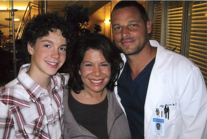 Jarrod with his 'mom', Susan Slome and his 'surgeon', Justin Chambers on Grey's Anatomy set, Sept. 9, 2010.