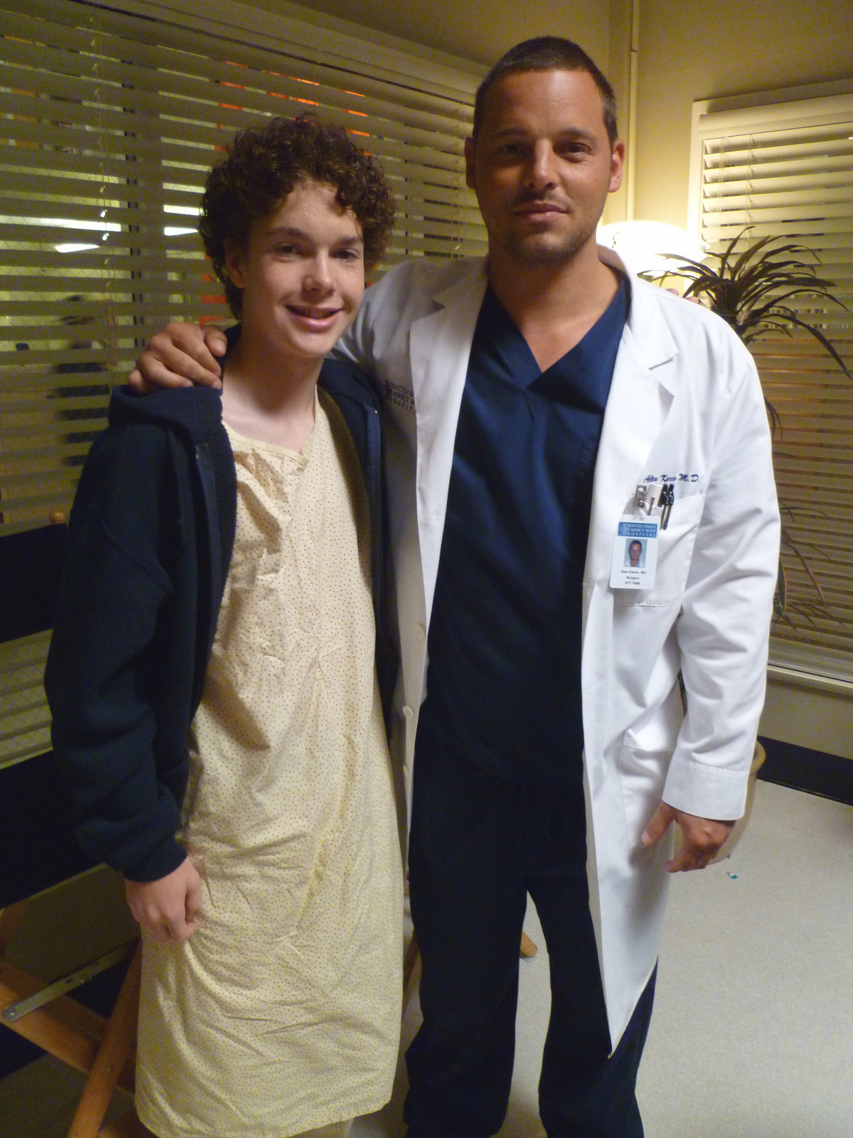 Jarrod and his 'surgeon' Justin Chambers on Grey's Anatomy, Sept. 8, 2010.