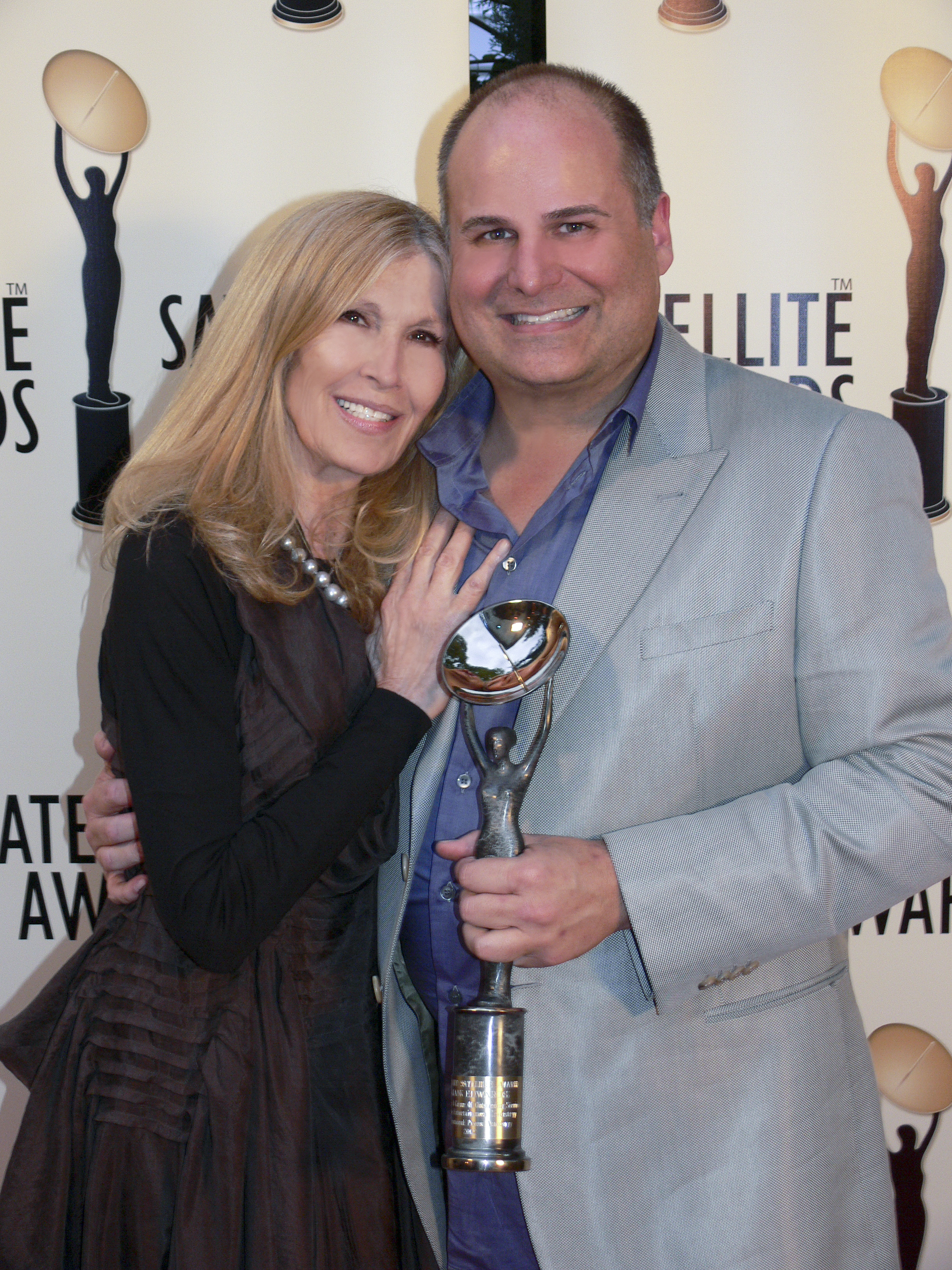 Brian Edwards and Mirjana Van Blaricom - President of the IPA, at The International Press Academy Event Honoring Brian Edwards, 02 May 2012, Los Angeles, CA