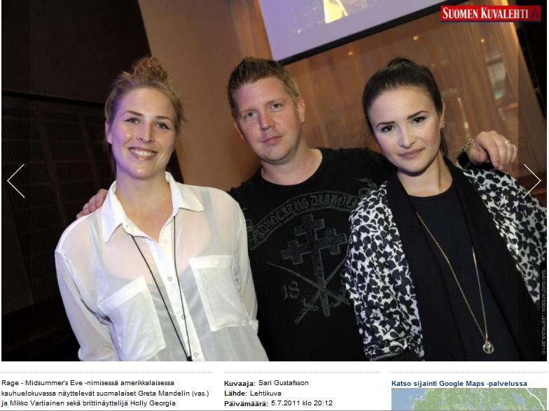 Mikko Vartiainen with Greta Mandelin and Holly Georgia