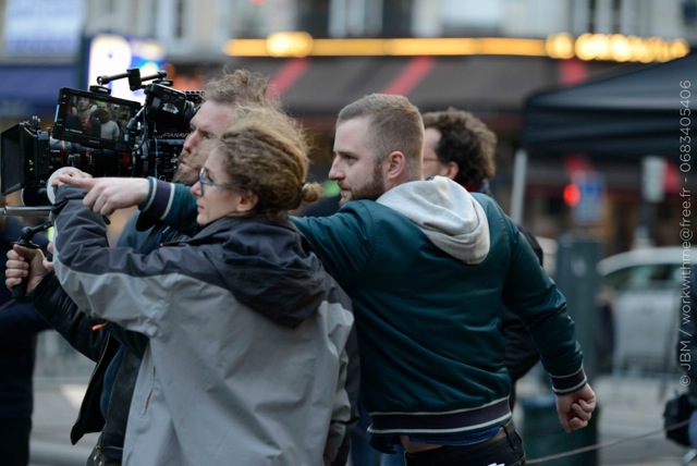 John Poliquin on set for Foundation Abbé Pierre in Paris.