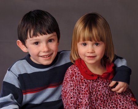 Trenton with his little sis Lily