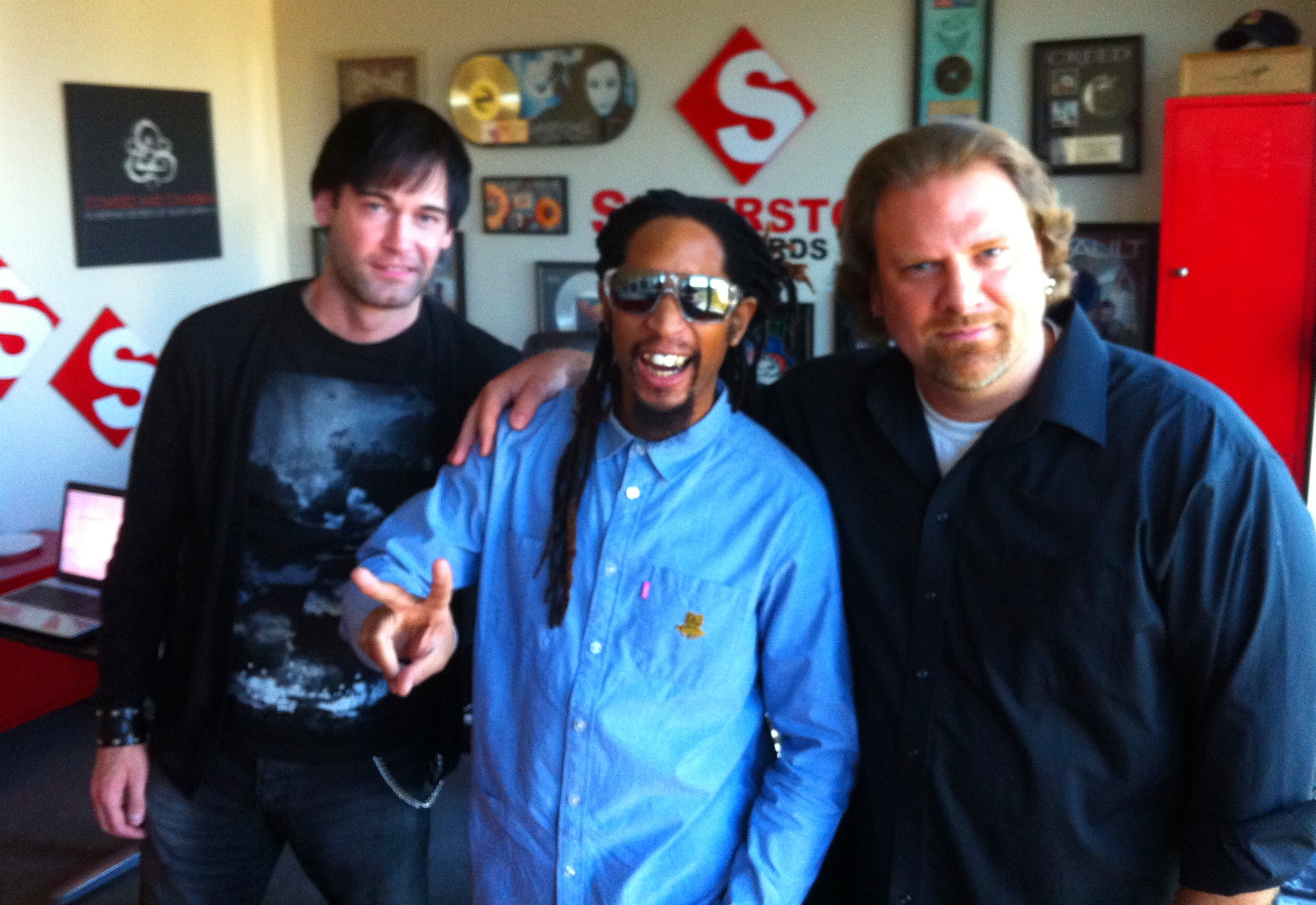 Agent Richie Walls, Artist and TV star Lil' John, and Mike Quinn Silverstone offices Universal Studios, CA