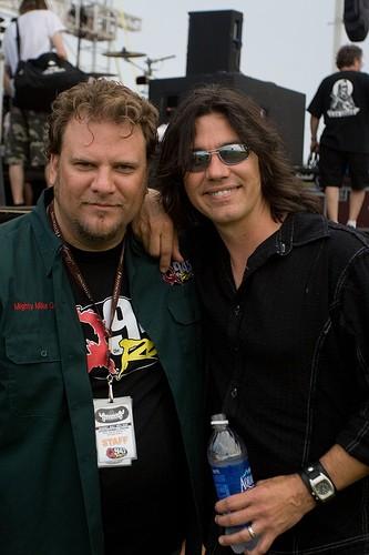 Mighty Mike Quinn and artist Mark Slaughter