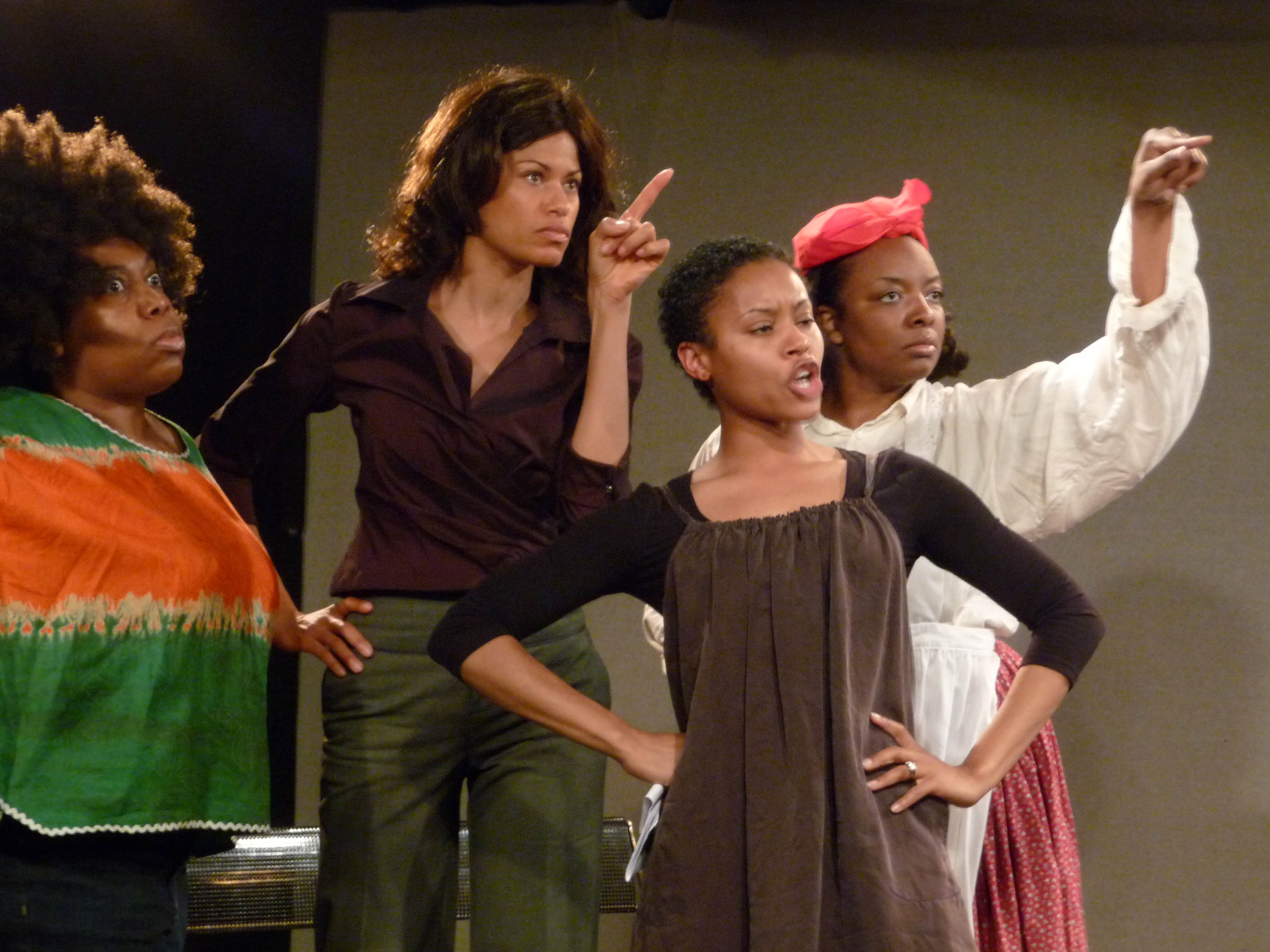 Lony'e Perrine, Tamika Simpkins, Lee Sherman, and Kila Kitu in the award nominated play Black Women: State of The Union