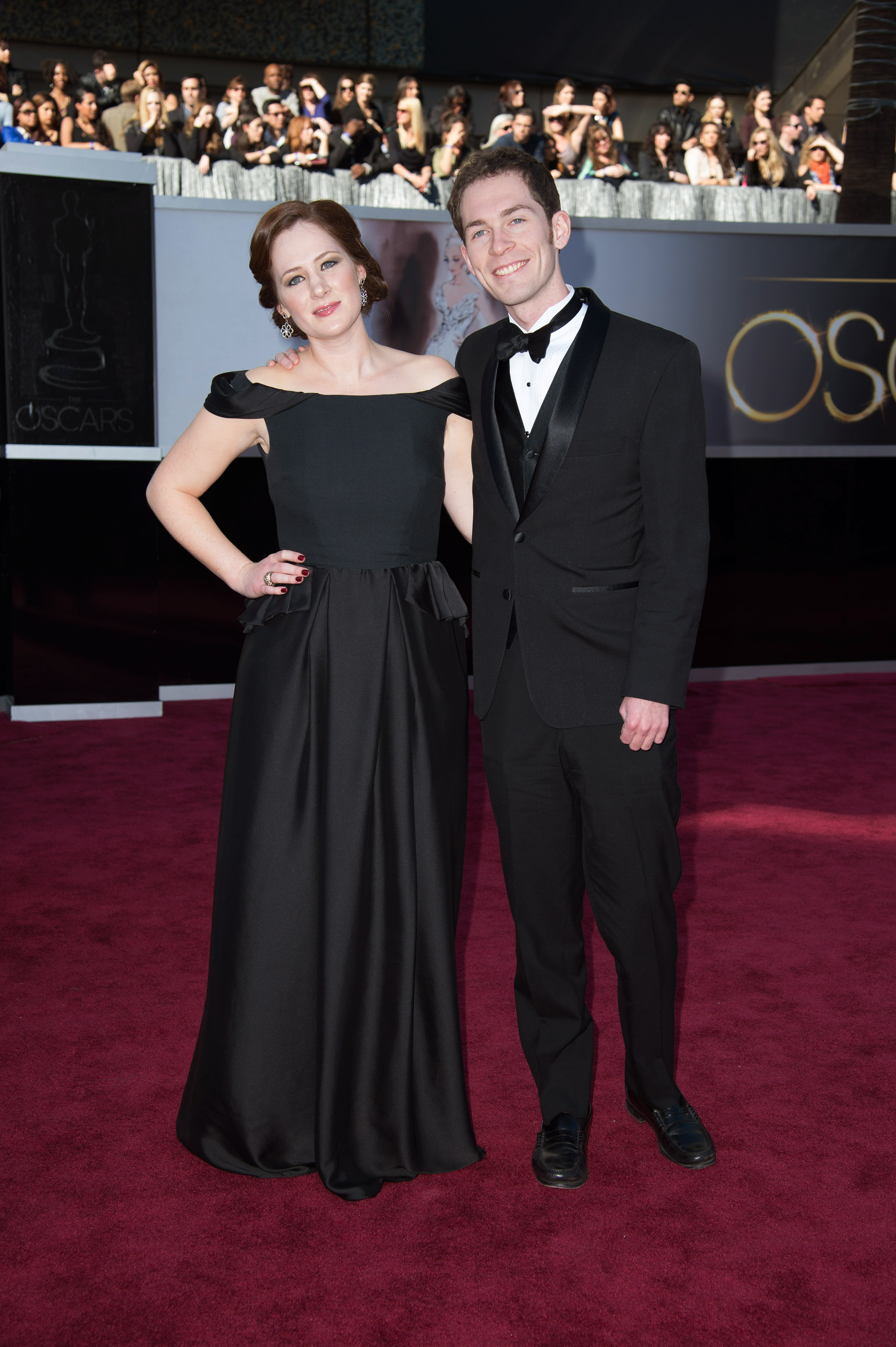 Fodhla Cronin O'Reilly and Timothy Reckart arrive at the 85th Academy Awards.