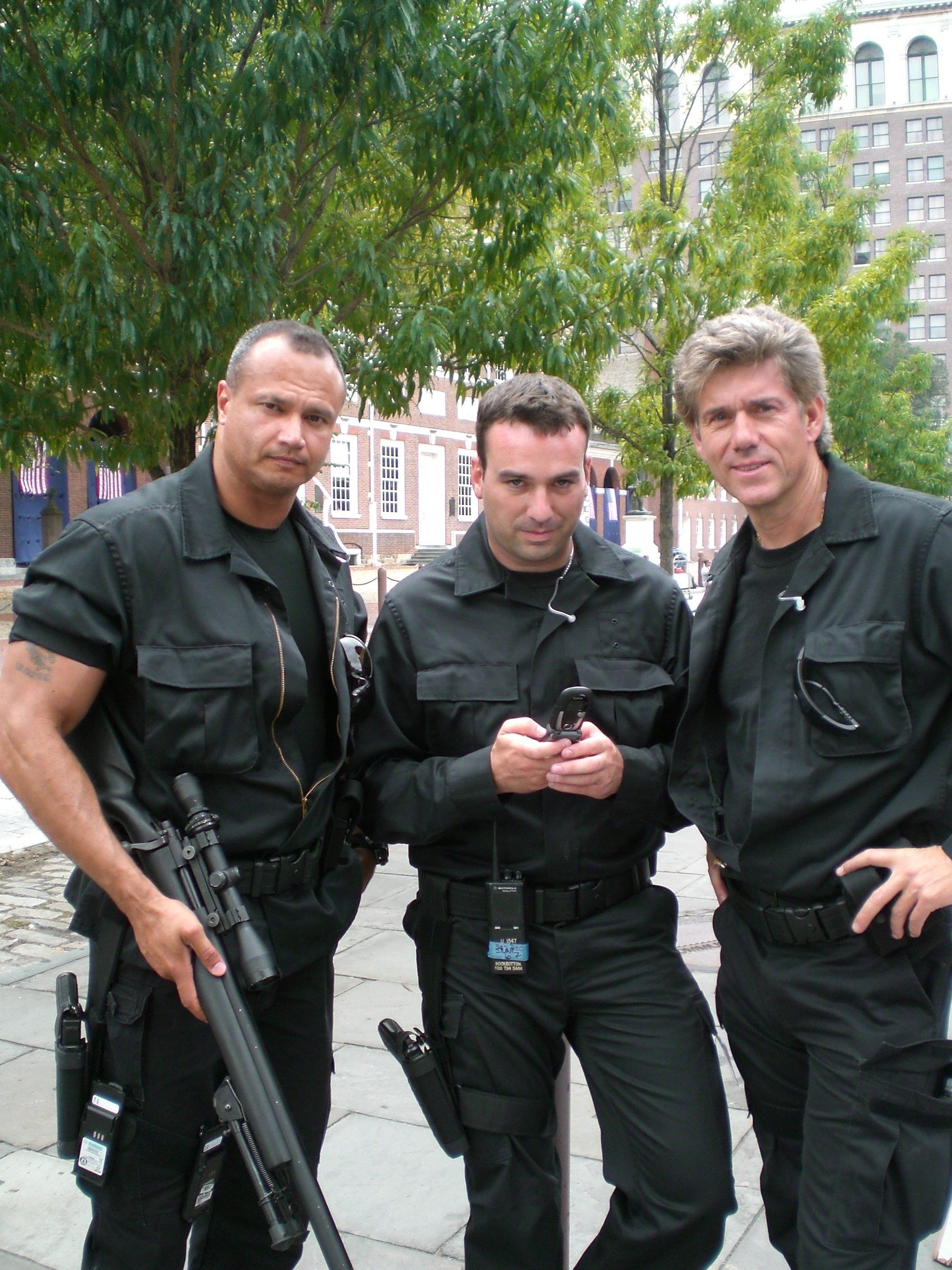 Steve Lord, Andy Samples and Bill Hummel on the set of 