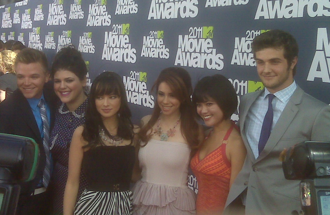 Most of the AWKWARD. cast at the 2011 MTV Movie Awards