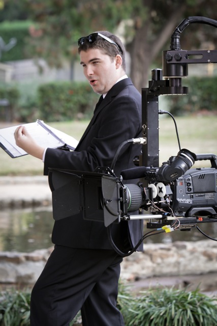 Director James Kicklighter on the set of JamesWorks Entertainment's FOLLOWED.