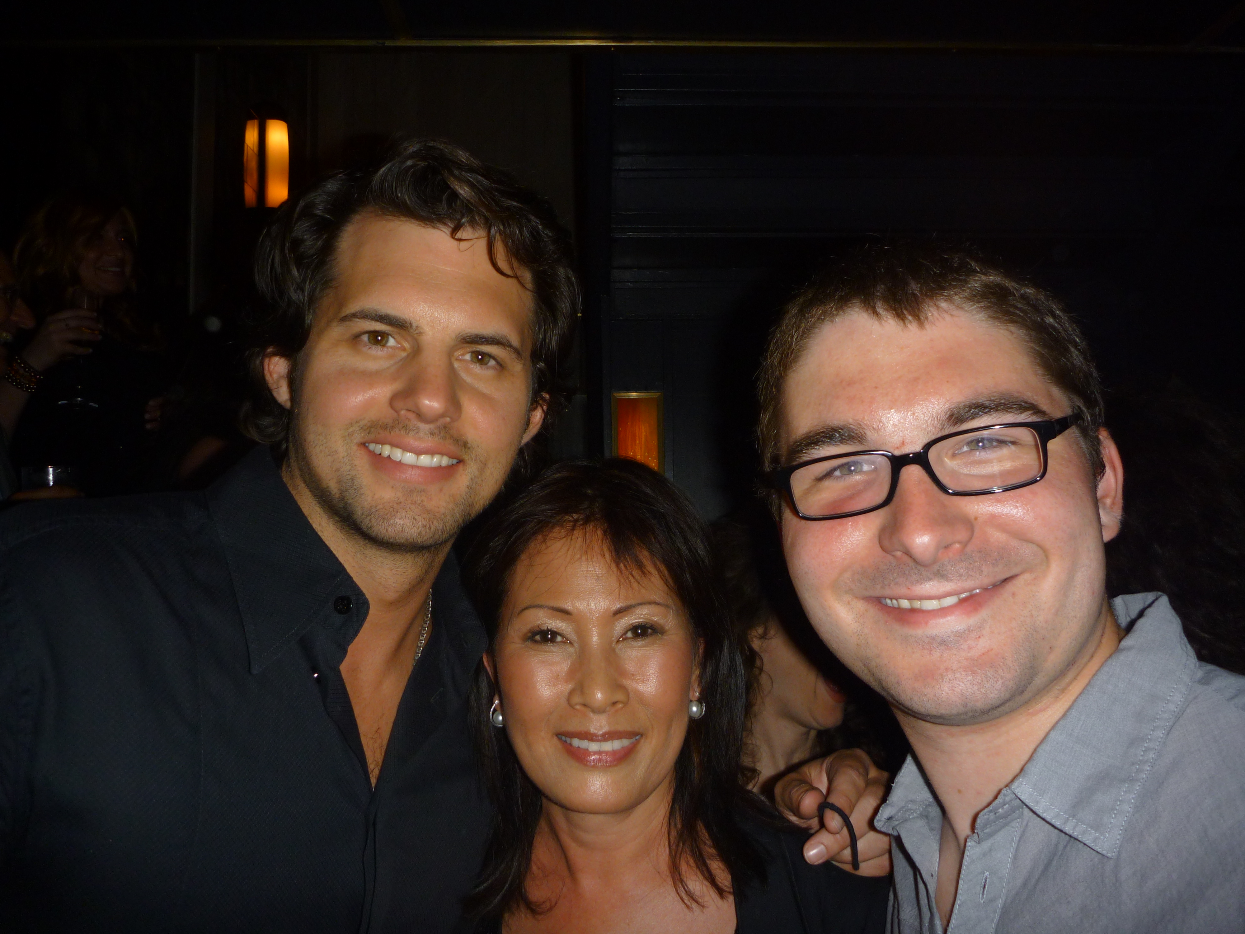 Kristoffer Polaha (Life Unexpected), Lilly Lee Maatta, and James Kicklighter at The 2010 CW Upfront Afterparty.