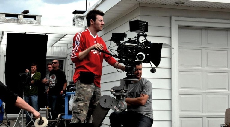 Brandon Cox on the set of MISSING WILLIAM in Rhode Island