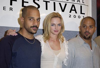 Heather Graham, Albert Hughes and Allen Hughes at event of From Hell (2001)