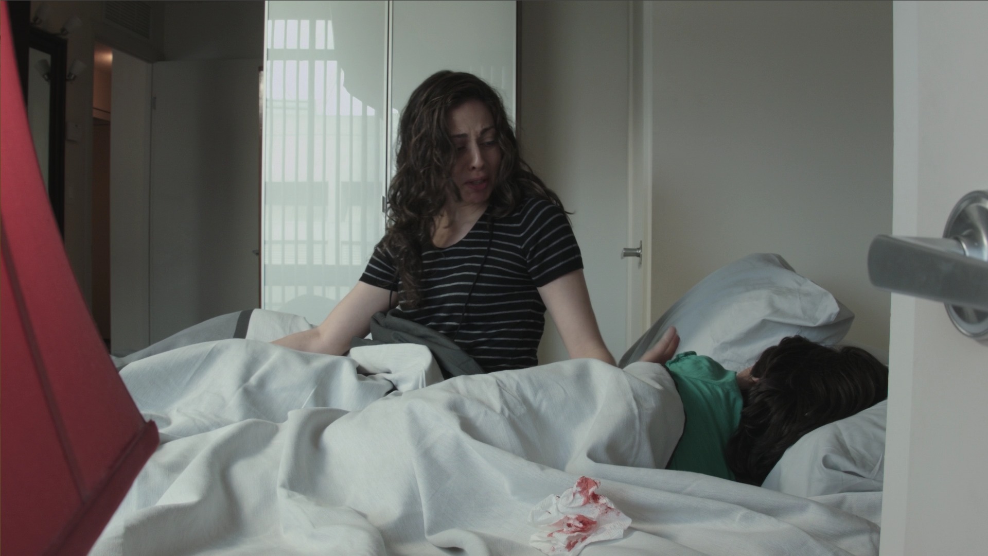 Film still from LUCIFEROUS with Mahsa Ghorbankarimi and Mina Gorelick. (2015)