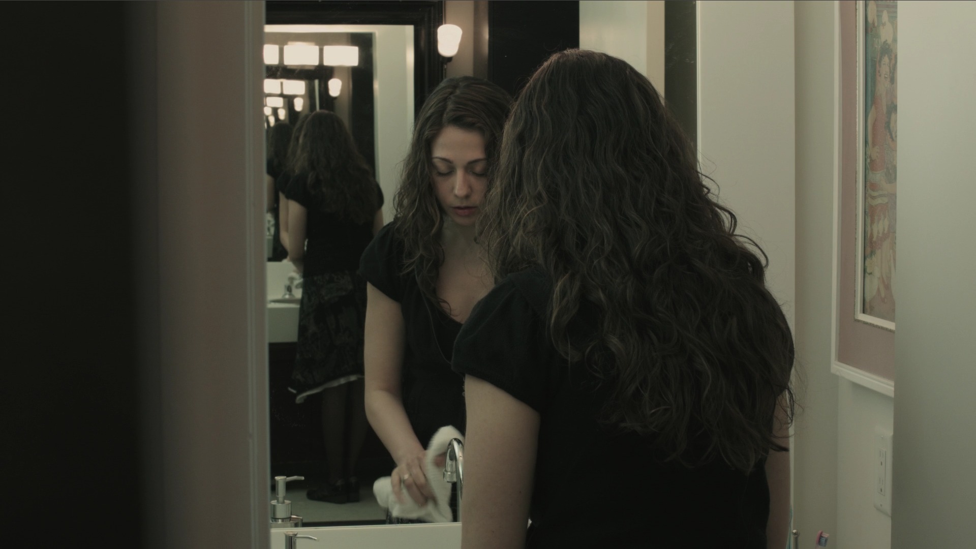 Film still from LUCIFEROUS with Mahsa Ghorbankarimi. (2015)