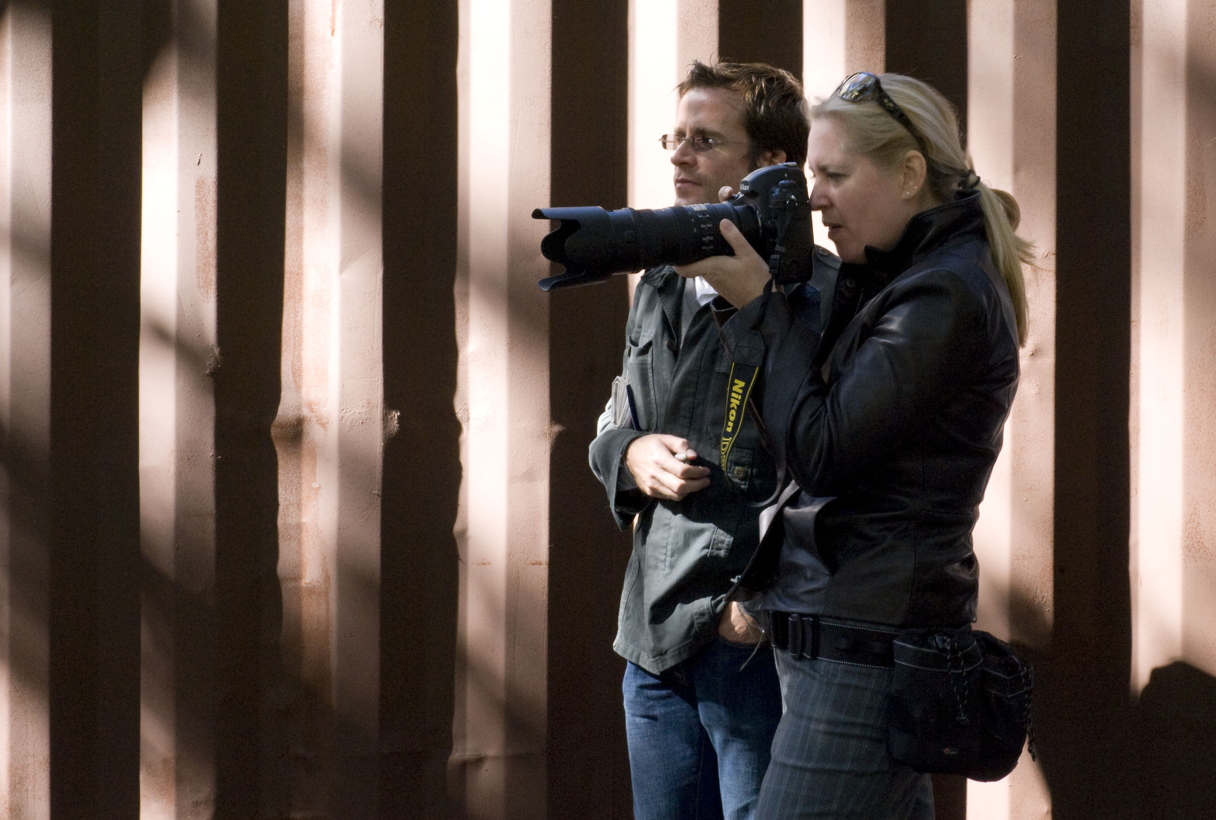 Photographing on set of new TV show in New York City October 17, 2008