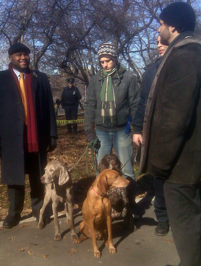 Matt Walters with Anthony Anderson and Jeremy Sisto on the set of LAW & ORDER - Season 19, Episode 16 