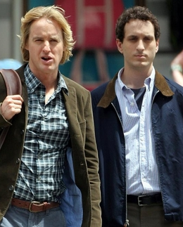 Matt Walters with Owen Wilson on the set of MARLEY & ME (2008). Photo taken on location in Philadelphia, PA - May 2008.