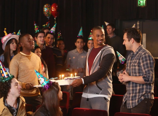 Still of Damon Wayans Jr., Lamorne Morris and Jake Johnson in New Girl (2011)