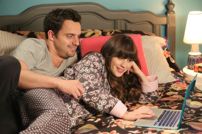 Still of Zooey Deschanel and Jake Johnson in New Girl (2011)