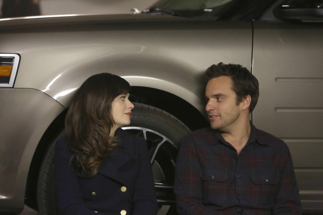 Still of Zooey Deschanel and Jake Johnson in New Girl (2011)