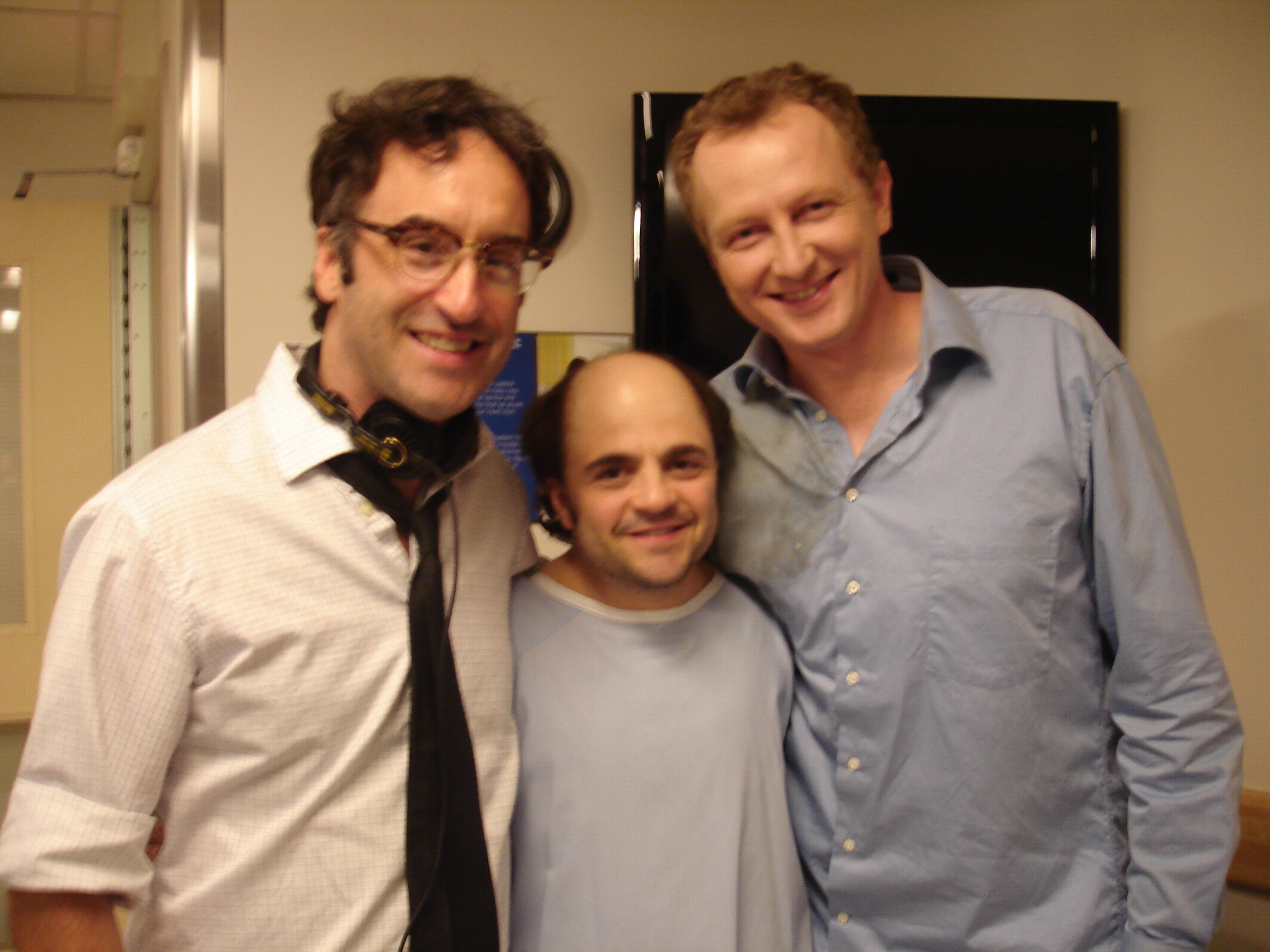 Michael with Don McKellar and Bob Martin on the set of 