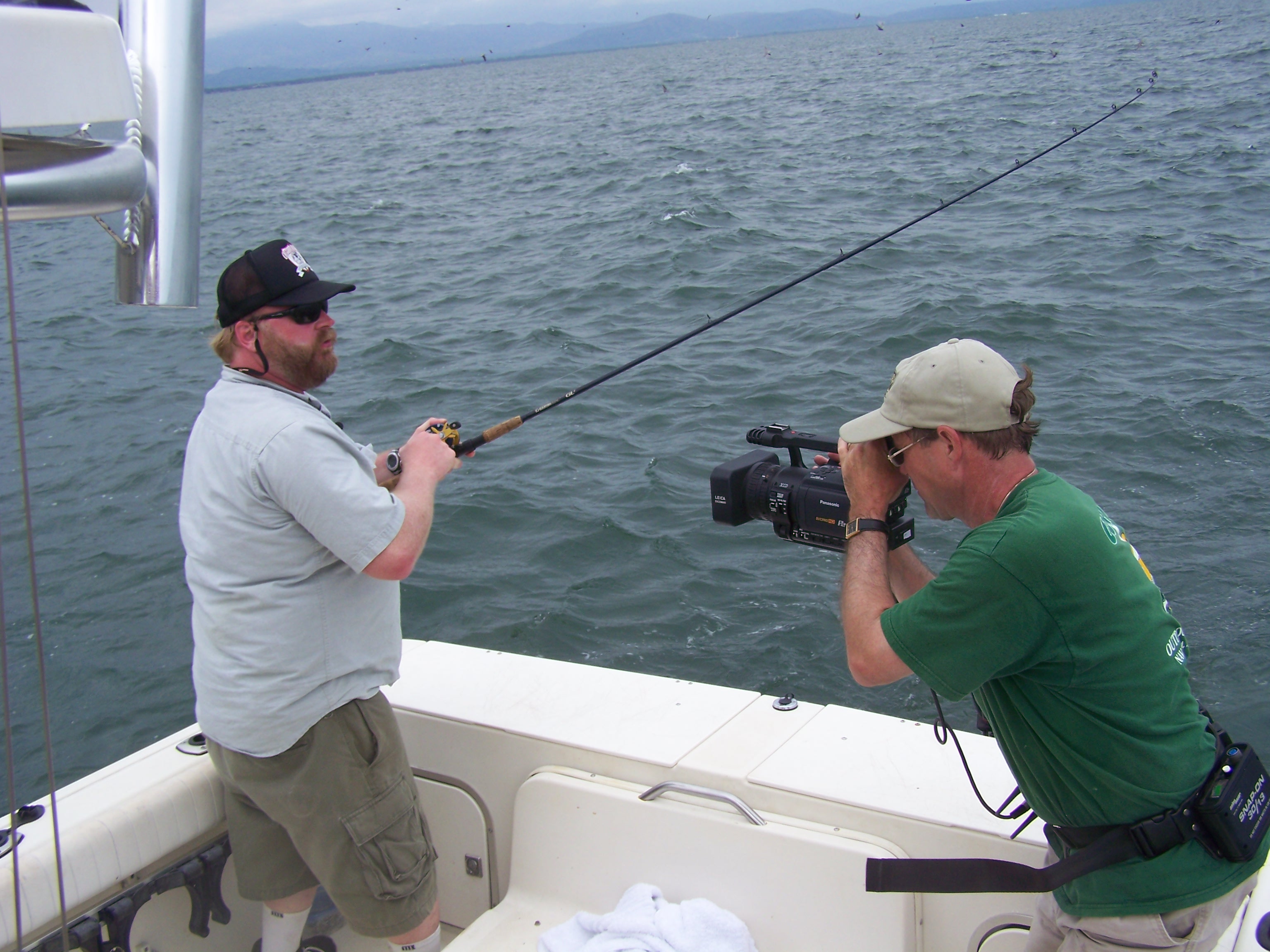 Buck McNeely fishing off the Pacific coast in Costa Rica.