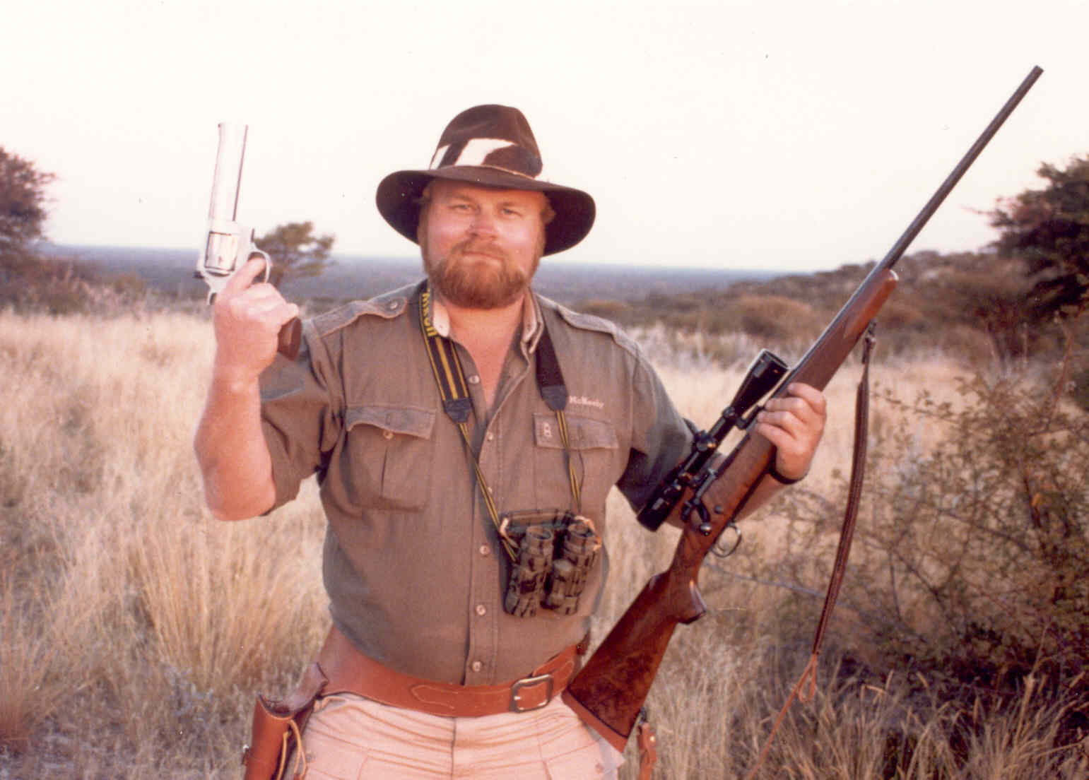 Buck McNeely in Africa on safari.