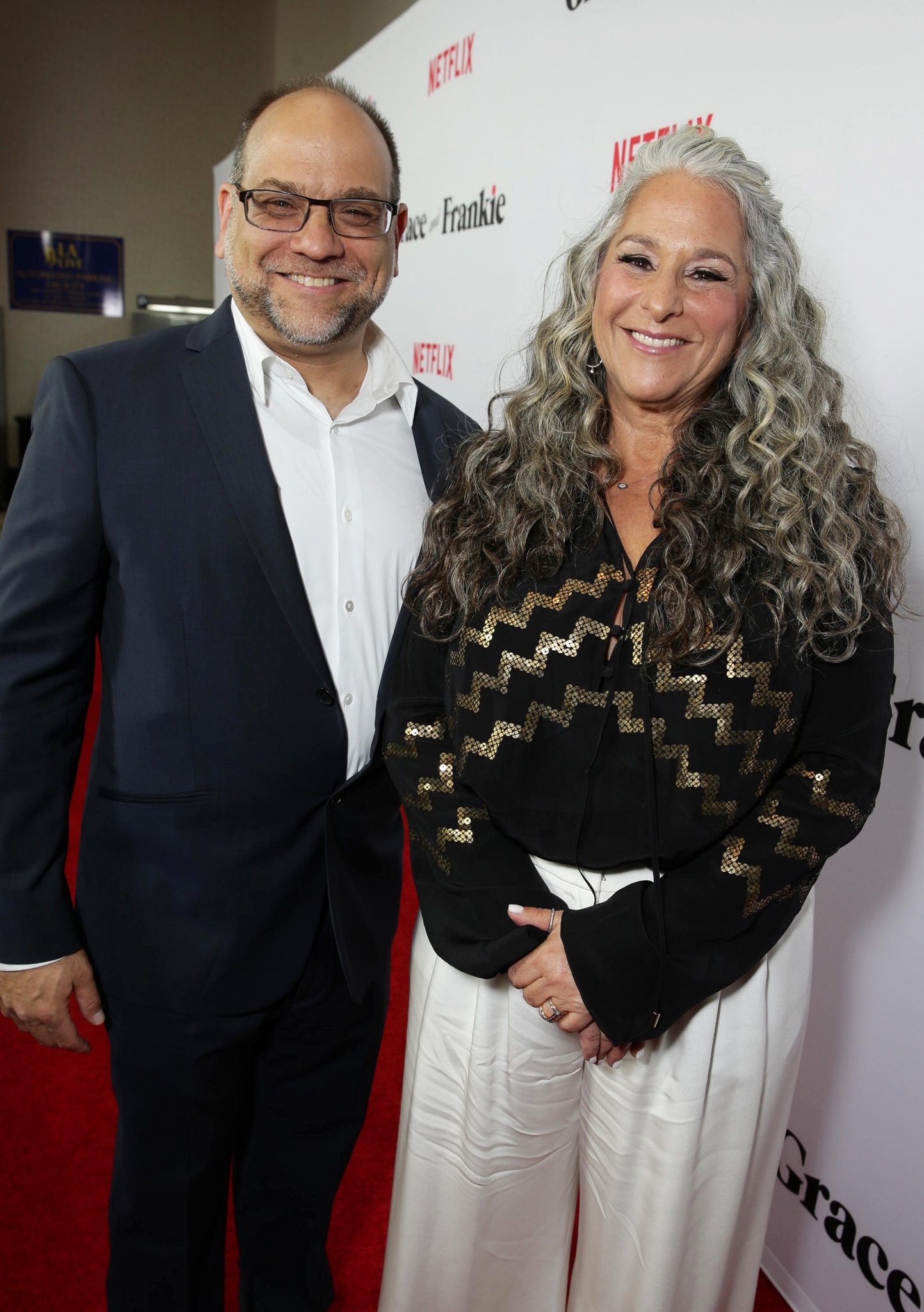 Marta Kauffman and Howard J. Morris at event of Grace and Frankie (2015)