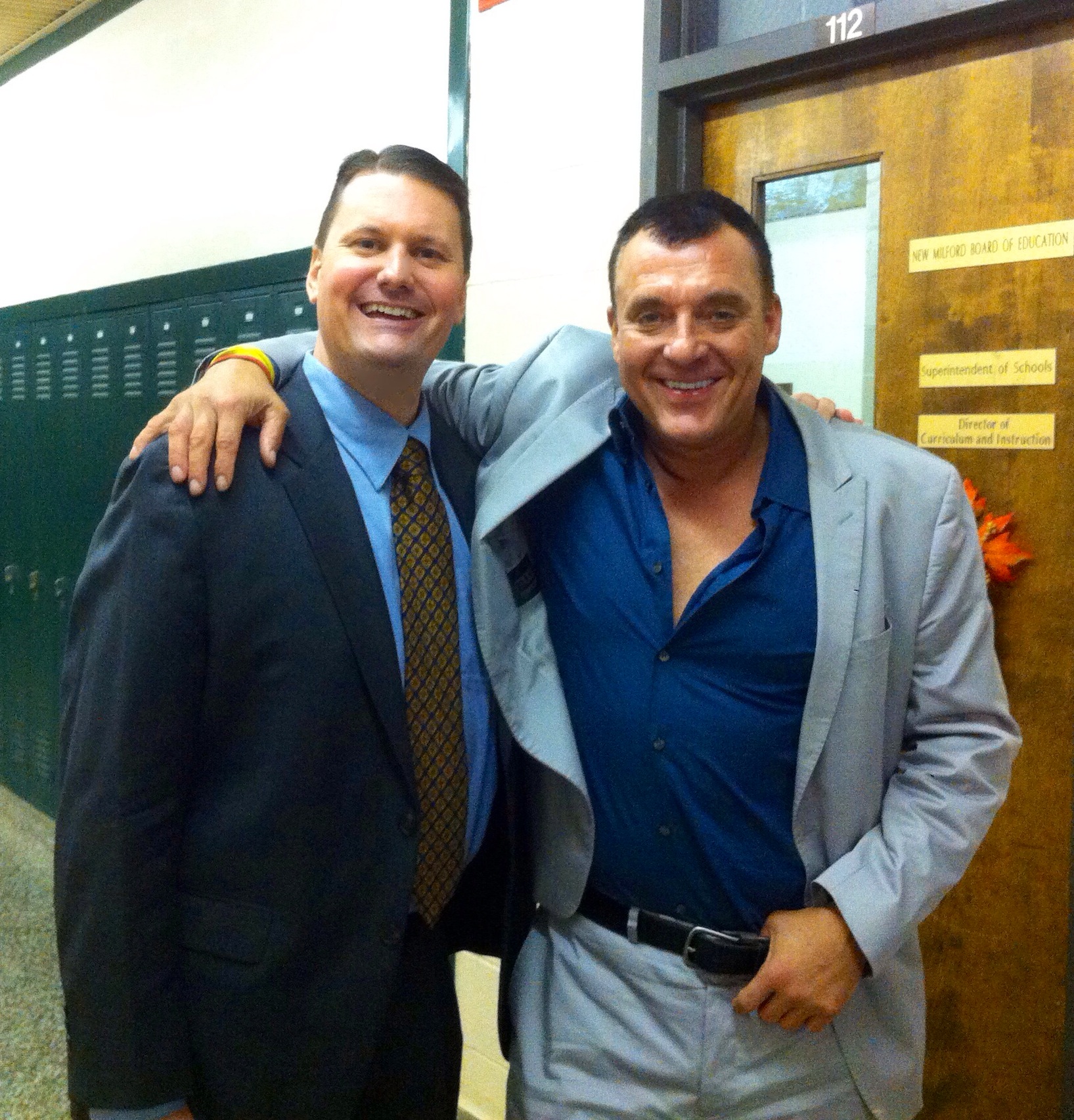 Jack Moran and Tom Sizemore on the set of Clandestine