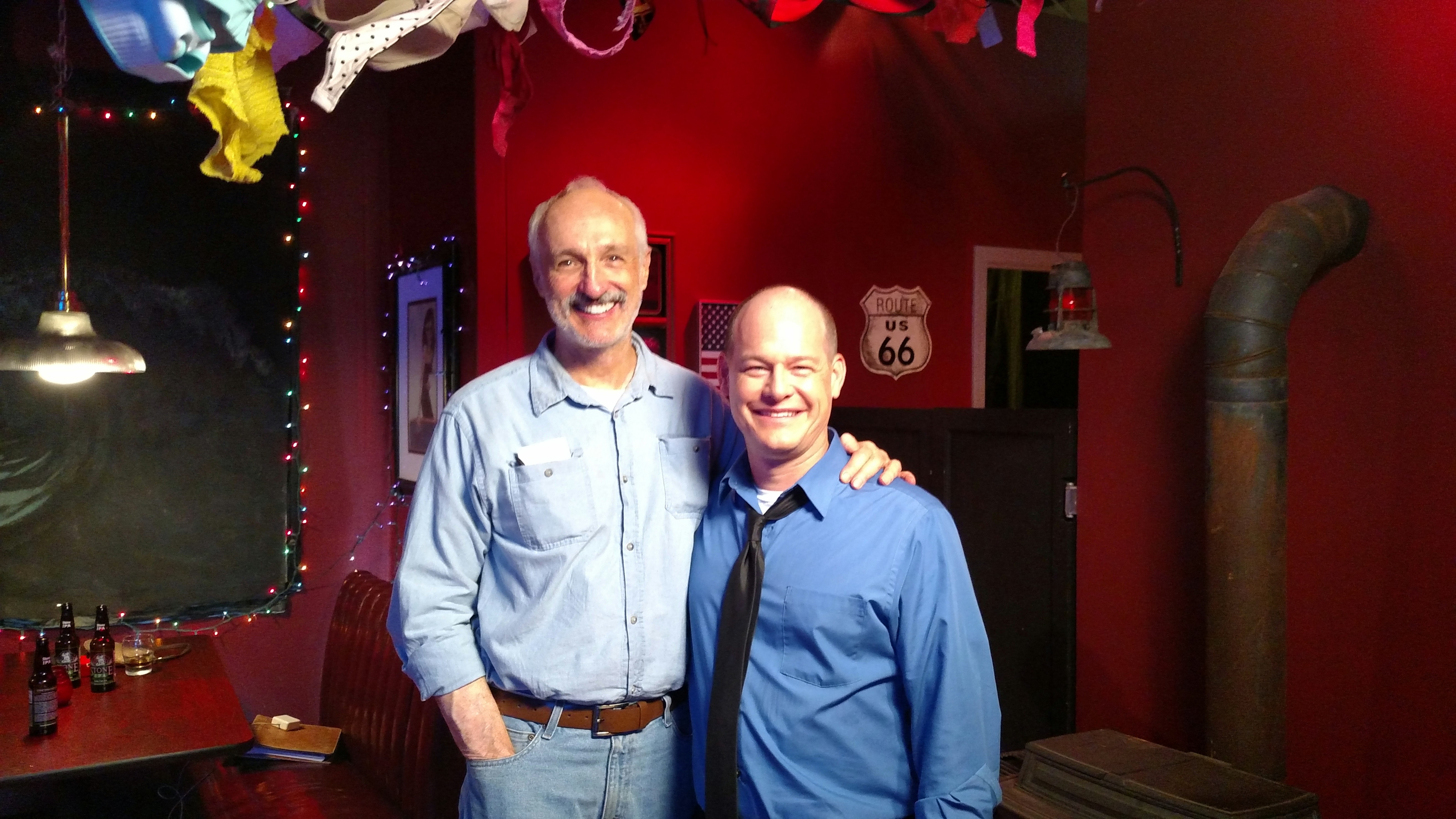 with Michael Gross on the set of Last Call at Murray's