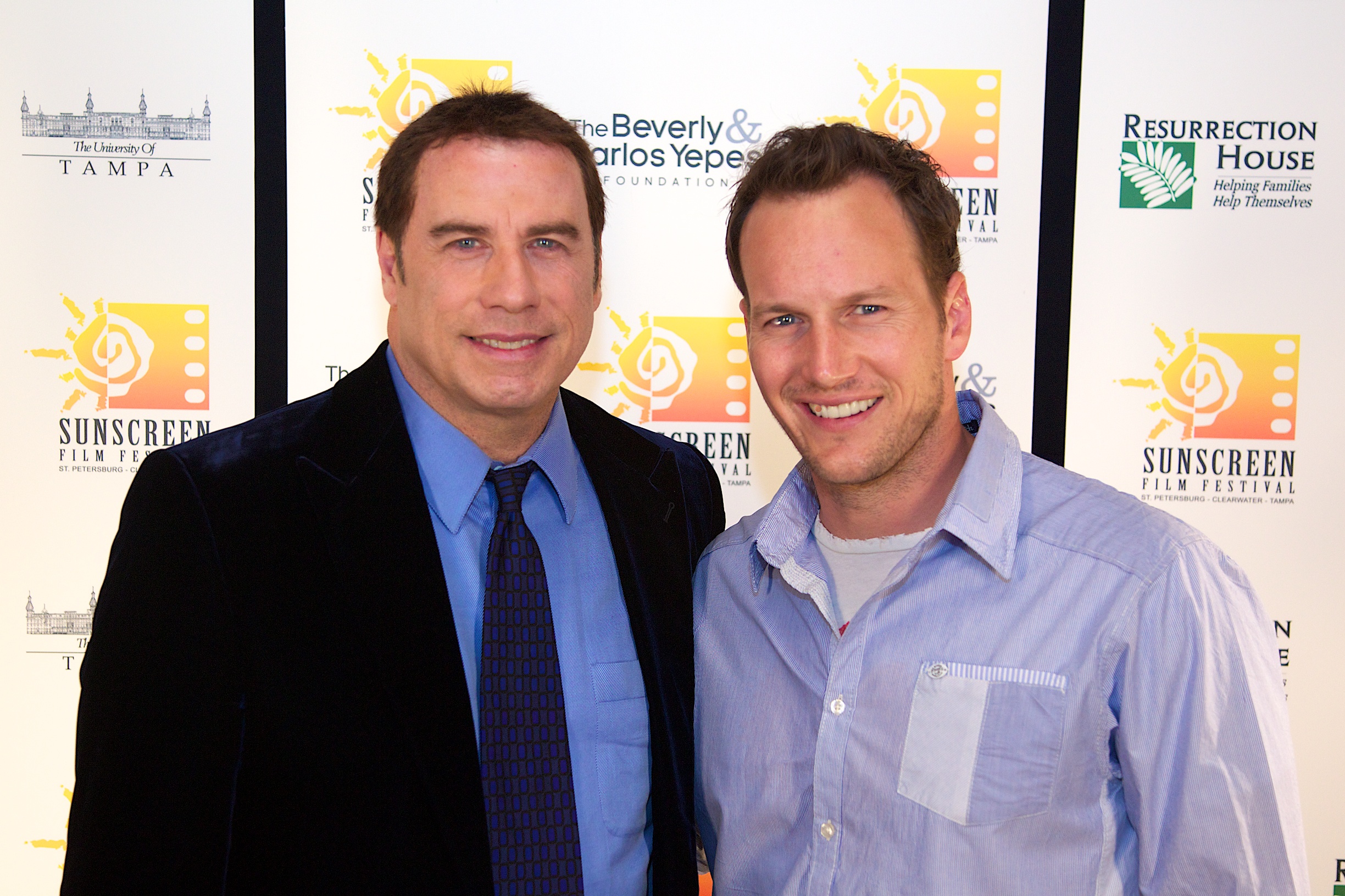 John Travolta and Patrick Wilson at Sunscreen Film Festival