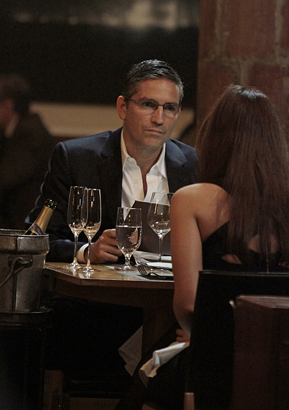 Still of Jim Caviezel and Gloria Votsis in Person of Interest (2011)