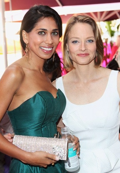 Actresses Fagun Thakrar and Jodie Foster attend the Hollywood Reporter honors Jodi Foster for 'The Beaver' hosted by vitaminwater at Z Plage vitaminwater on in Cannes, France.