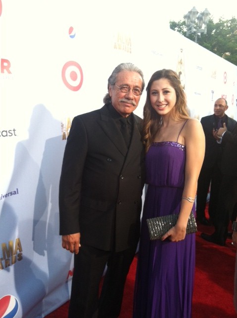 Actor Edward James Olomos with Actress Elizabeth Small