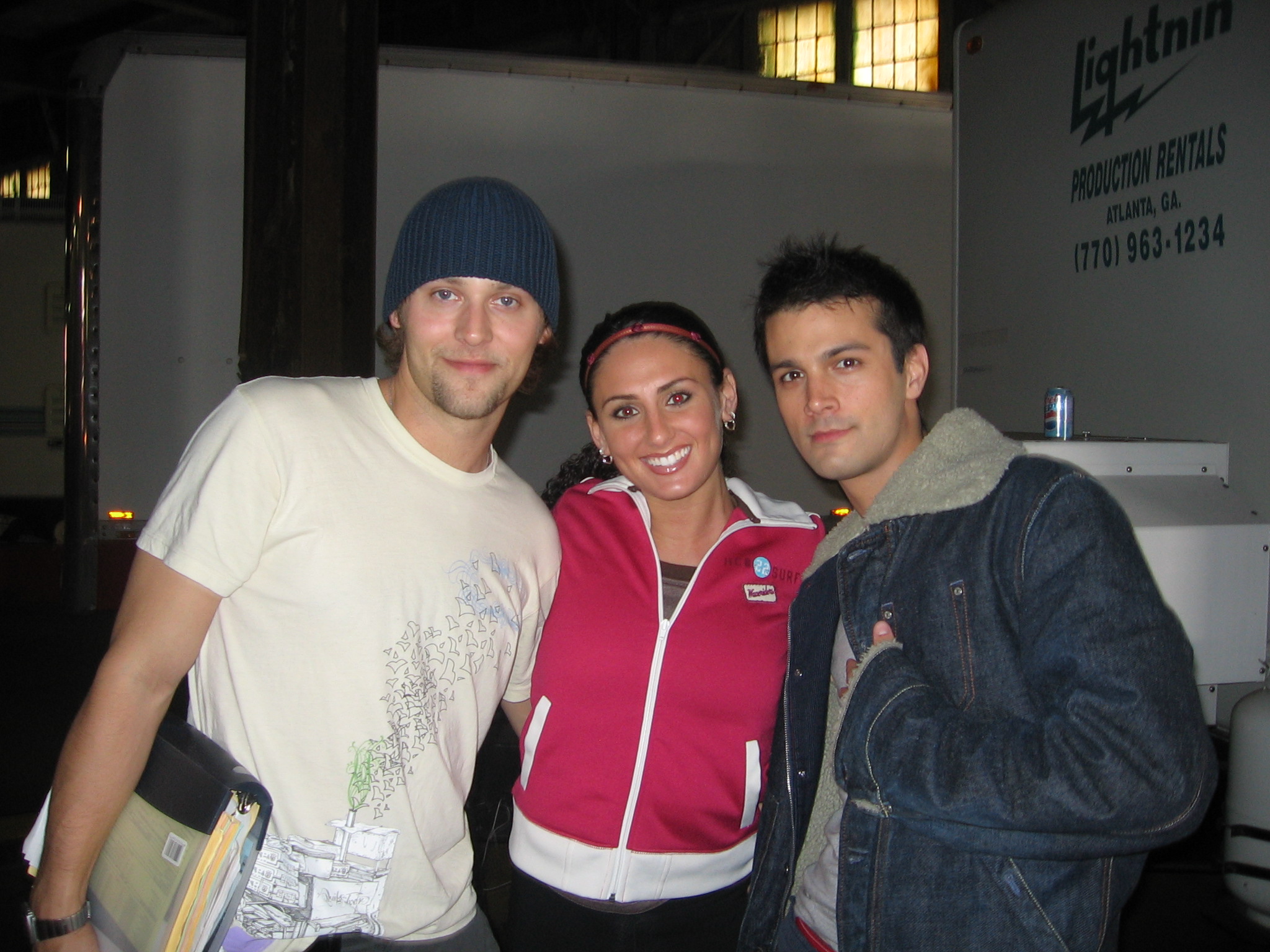 Zach Woodlee, Samantha Zweben and Tim Lacatena behind the scenes of STEP UP