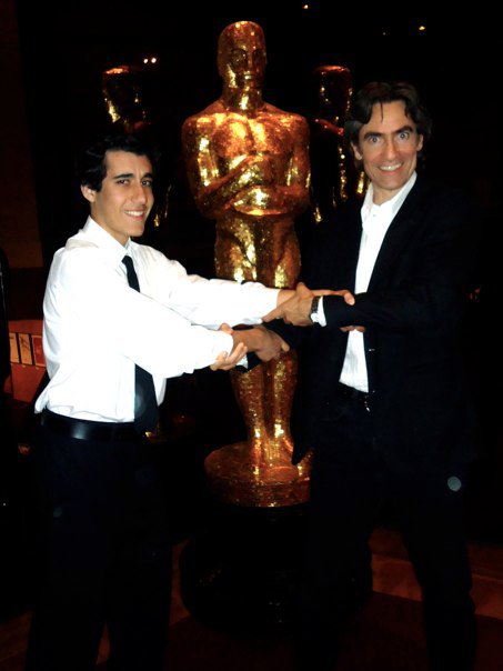 Oscar Awards Roman handshake, with Josh Hamini