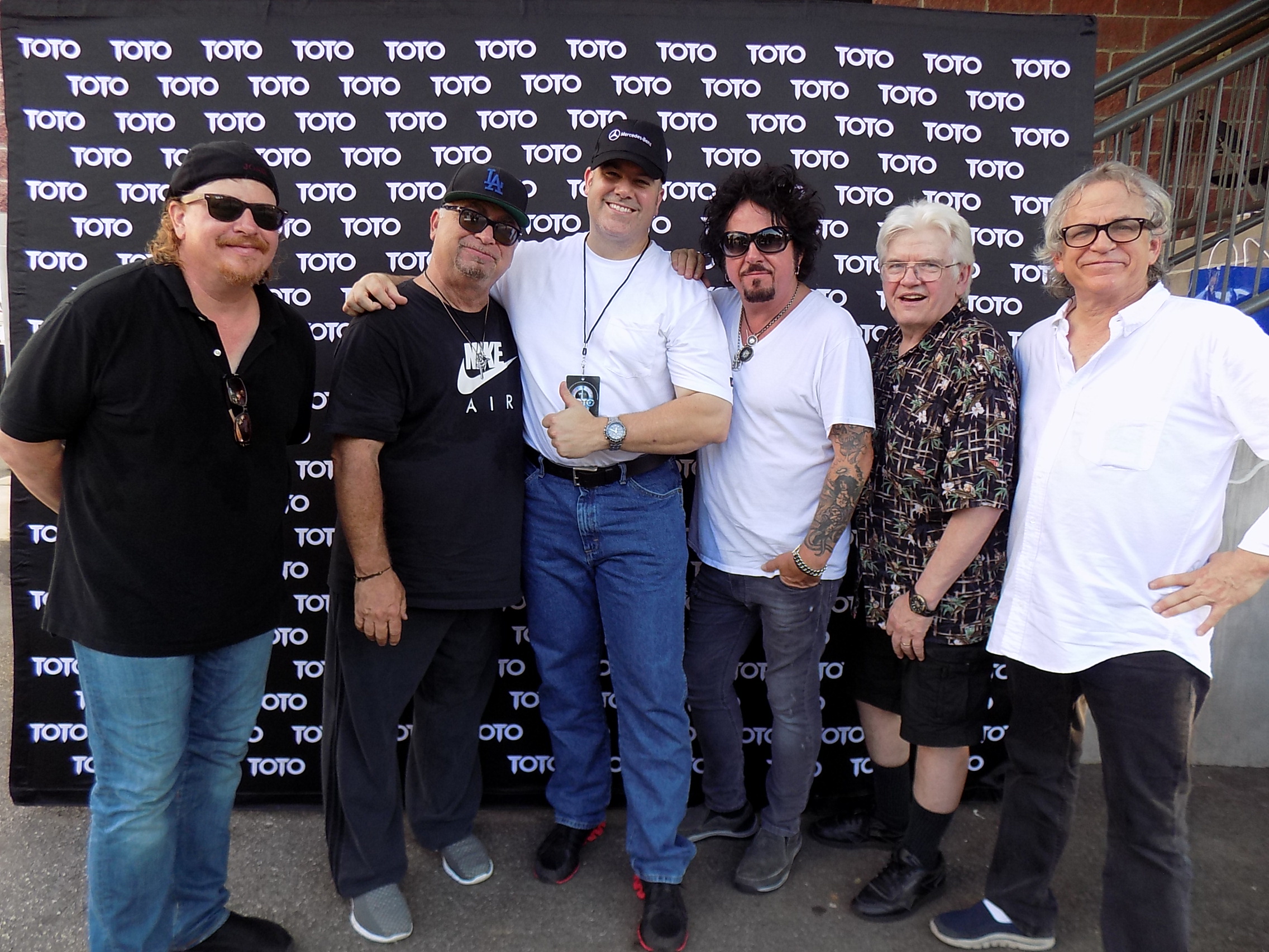 Darren W. Conrad with the band, TOTO. August 22, 2015.
